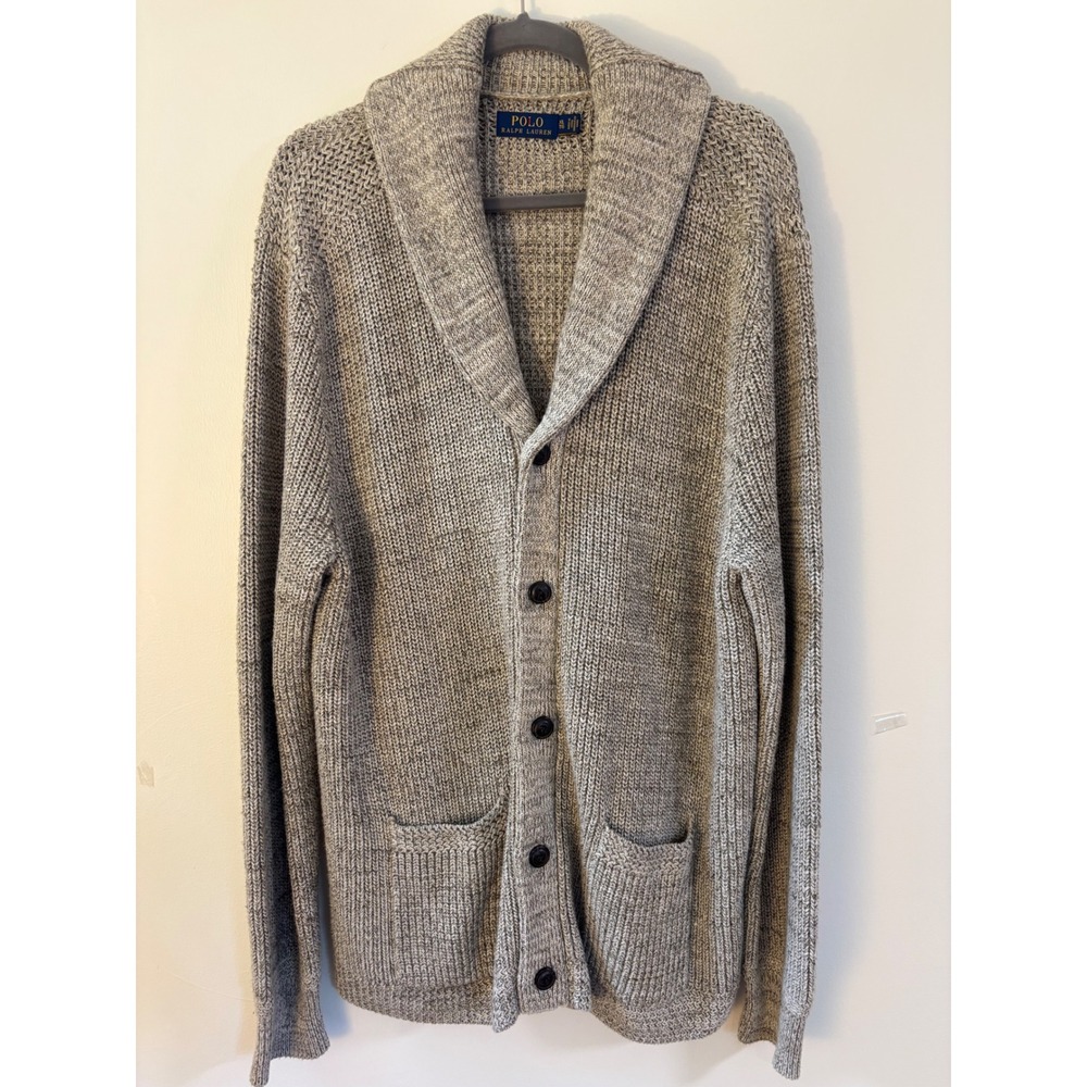 Polo Ralph Lauren Shawl Collar Cardigan Men XL Grandpa Core Quiet Luxury Preppy